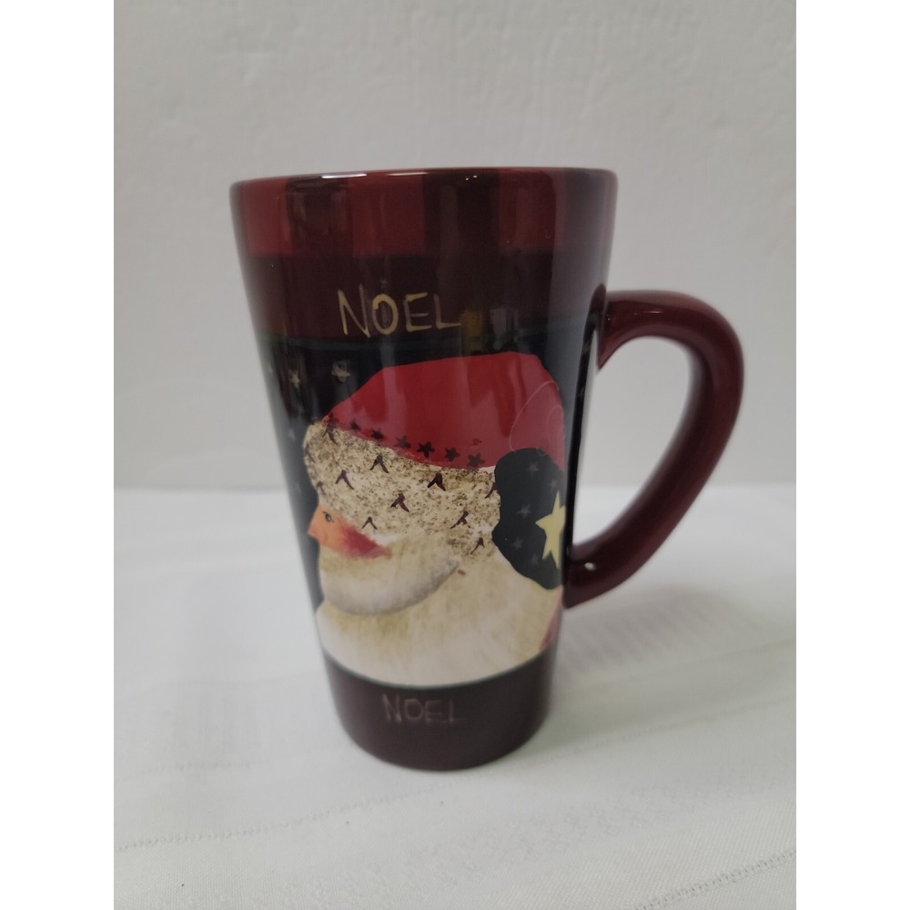 Oneida Santas Portraits Christmas Mug Hand Painted 6" Tall No Chips Or Cracks